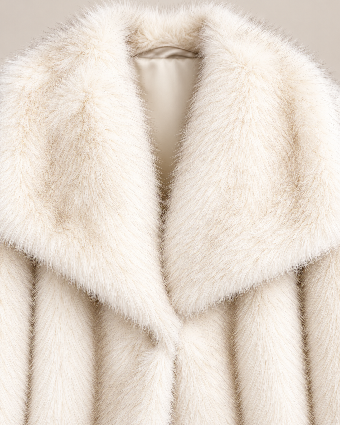 Veste Lyra, veste courte en fausse fourrure blanche pour femme, photo 4